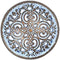 Bezelry 12 Pieces Flowery Engraving Copper Blue Openwork Metal Shank Buttons 18mm (11/16 inch)...