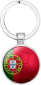 Art Attack Portugeuese Flag Soccer Keychain, Portugal National Football Team Accessories History Party Favor Fan Car Key Chain Ring Pendant Charm ...