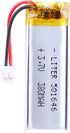 3.7V Lipo Battery 380mAh Rechargeable Lithium ion Polymer Battery 501646 Lithium Polymer ion Battery with JST Connector...