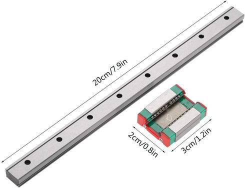 Linear Motion Guides, LML12B Miniature Linear Rail Guide 12mm Width Slide Block Steel Carriage Block Linear Orbit Actuator Mini Slide Track Equipm...