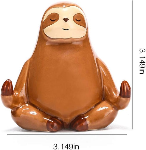 HOME SMILE Ceramic Sloth Dog Ring Holder, Funny Sloth Jewelry Holder Stand Engagament Wedding Birthday Christmas Gifts...