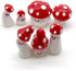 7pcs Red Mini Mushrooms Crafts Little Fairy Garden Mushrooms Tiny Resin Mushroom Decor Fake Mushroom Miniatures Statue for Bonsai Micro Landscape ...