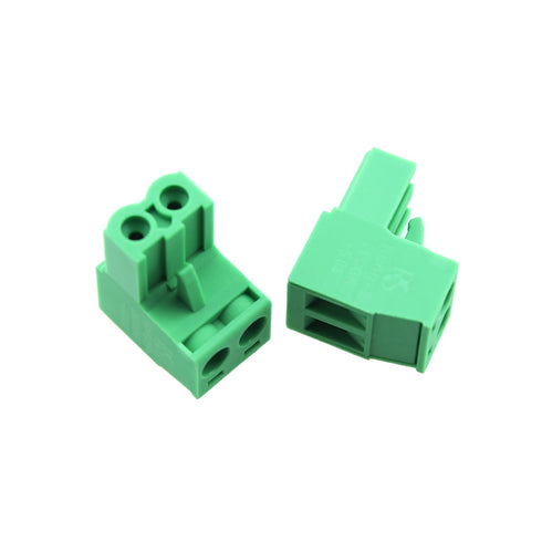 12PCS 5.08mm Pitch 2P Pluggable End Block Connector Socket Green Plug in Terminal Suitable for Lift Equipment and Electrical Equipment and Rail Tr...