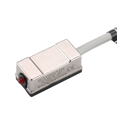 Baomain Air Cylinder Magnetic Sensor Switch CS1-F DC 10-30V 200mA 10W NO Function with Green LED Indicator...