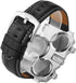 1167 Mens Top Brand Multi-Function 3-Movt Quartz Leather Wrist Watch...
