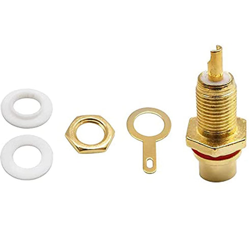 RCA Panel Mount Chassis Socket Plug Jack Gold Plated Female Connector Red Black - ?30 Pcs?...