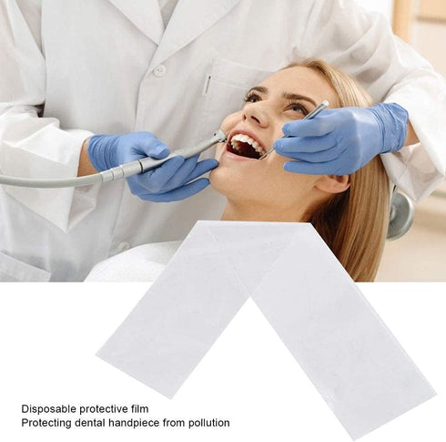 Dental Handpiece Sleeve, 500pcs / Box Disposable Plastic Dental Handle Handpiece Sleeve Cover Dental Lab Supplies...
