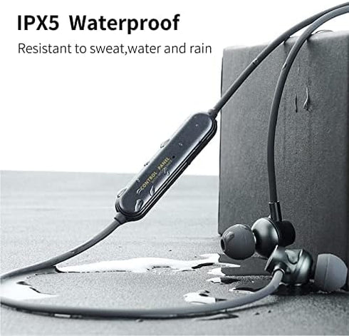 Bluetooth Neckband Headphones, Noise Cancelling Wireless Headset with Magnetic, Freely Foldable & Lightweight Build, IPX5 Waterproof Earphones for...
