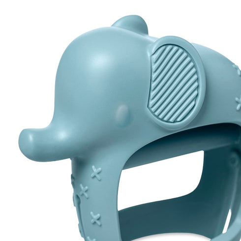 Itzy Ritzy Bitzy Grip - Silicone Developmental Teether with Easy-to-Hold Hand Grip, Designed for Ages 3 Months and Up, Elephant...