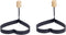 HIC Non-Stick Fried and Poached Egg and Pancake Cooking Rings, Heart Shaped, Nonstick, PFOA and BPA Free, 4.625-Inches x 4.25-Inches, Set of 2...