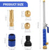 2-in-1 High Pressure Power Washer Wand and Watering Sprayer Tool with 3 Hose Nozzles - Hydro Jet Nozzle for Garden Hose, Car Washing, and Versatil...