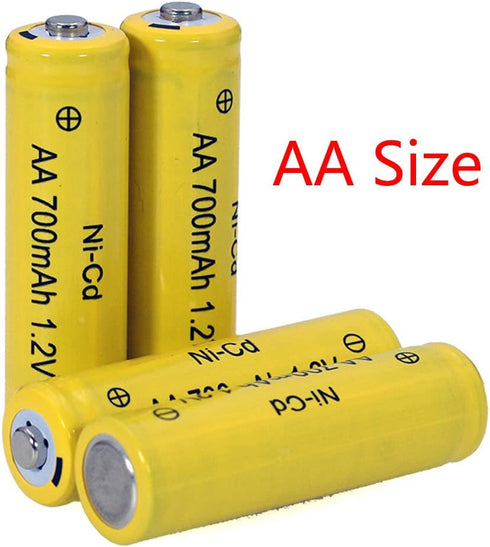 12 Packs AA Garden Ni-cd Batteries 1.2V AA 700mAh Ni-Cd Rechargable Battery for Solar Lights,lawn Landscape lighting?AA Size?...