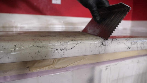 1/8” Square Notch Trowel for Epoxy, Masonry, Tile, and More! Lightweight Hand Trowel is Reusable and Easy to Clean for Epoxy Projects and Home Imp...