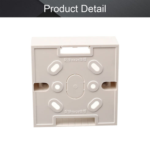 Fielect 86 Type Universal Switch Socket Wire Slot Box Surface Mount Wall Switch Socket Box Switch Protection Box Plastic White 1pcs...