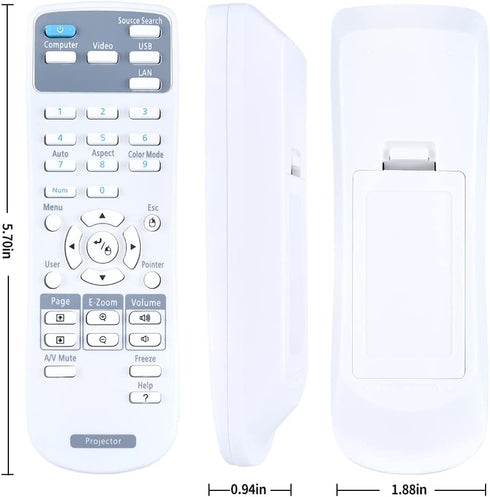 PZL Replace Universal Projector Remote Control fit for Epson PowerLite Home Cinema Theater System 705HD 710HD 725HD 730HD 740HD 750HD 760HD V11h47...