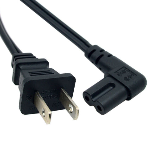 chenyang NEMA 1-15P USA Outlet to IEC 320 C7 90 Degree Angled 18 AWG Power Cable 1M...
