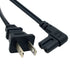 chenyang NEMA 1-15P USA Outlet to IEC 320 C7 90 Degree Angled 18 AWG Power Cable 1M...