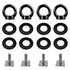 4 Pack T-Bolts for Roof Rack, M8-1.25 Heavy Duty Ring Shaped Eye Bolt T Track Mount Tie Down Anchor304 Stainless Steel Roof Rack T Bolts Eye Nut T...