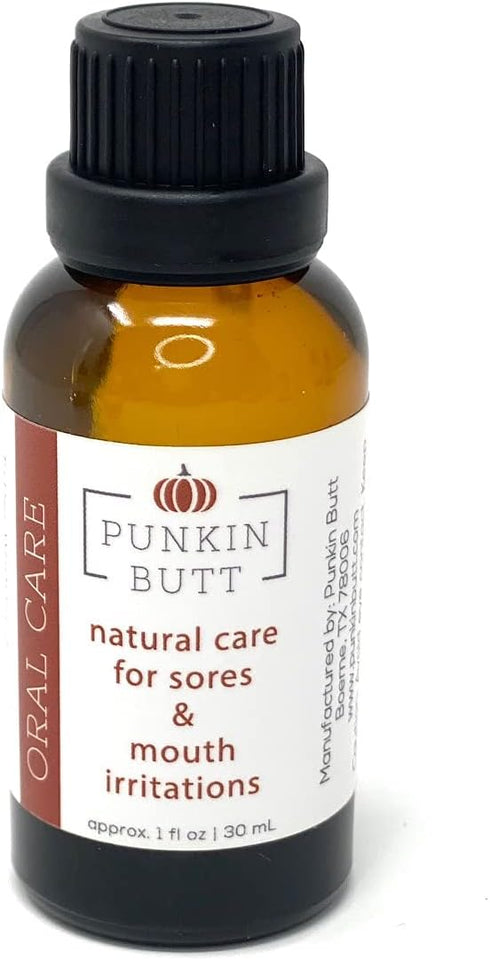 Punkin Butt Oral Care 1 oz Glass Bottle. Chamomile, Clove, Peppermint. Natural, Safe, Effective; Cruelty-Free, Vegan, use as Often as Needed....