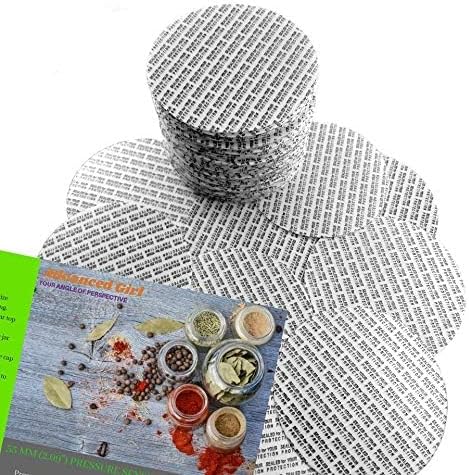 Pressure Sensitive Torque Activated Seals Cap Liners - 53mm (2.09") - 100 PCS -Made in USA- for Glass & Plastic Bottles & Containers - No Inductio...