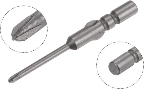 Magnetic Phillips Screwdriver Drill Bit 4mm Round Shank 1.8mm PH00 Cross Head 1.5 Inch Length for Pneumatic or Power Tool, S2 Steel...