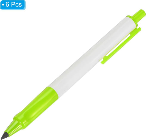 PATIKIL Inkless Pencil, 6 Pack Eternal Pencil Forever Pencils Replaceable Nib Magic Pencils for Writing Drawing Office Supplies, Green...