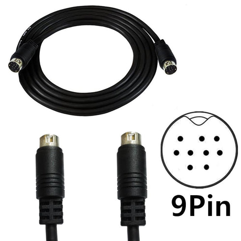 S-Video Mini-DIN 9-Pin Male to Male Audio Cable for TV Receiver Monitor Projector Audio and Video Receiver etc (Mini 9Pin Male to Male 10Ft/3m)...