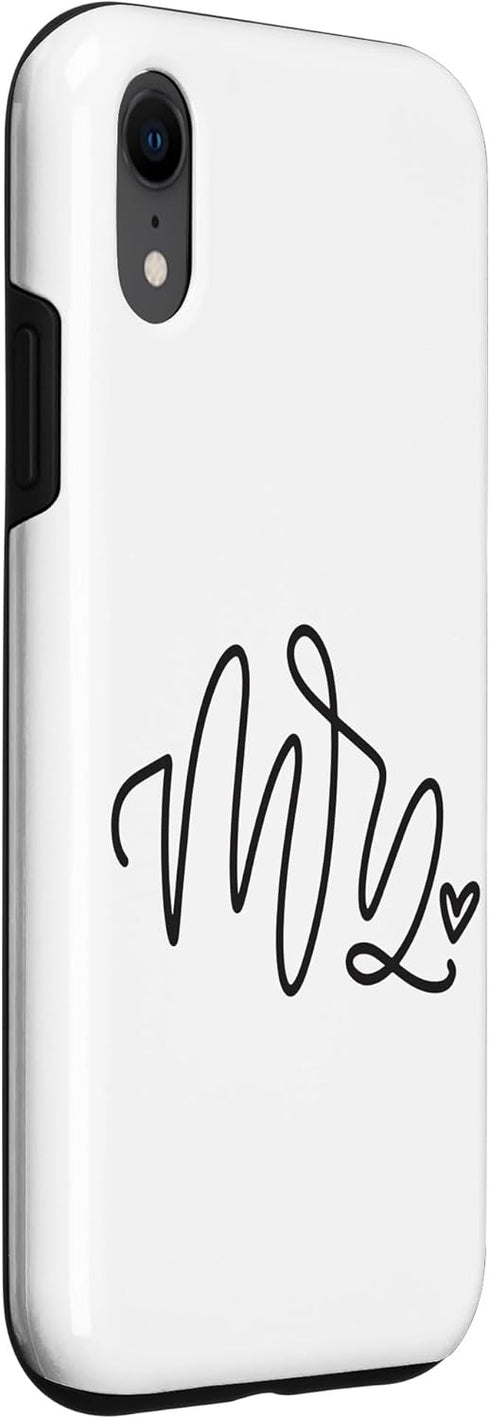 iPhone XR White phone case, cute wedding gift, bride gifts JLZ014 Case...