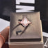 Plated 18k Rose Gold Rainbow Moonstone Rings,Women Bridal Set Statement Anniversary Ring Gift Oval & Pear Cut CZ Simulated Diamond Engagement Ring...