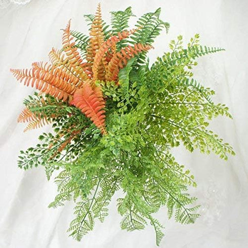 18" Artificial Soft Plastic Fern - Package of 3 (Maidenhair)...