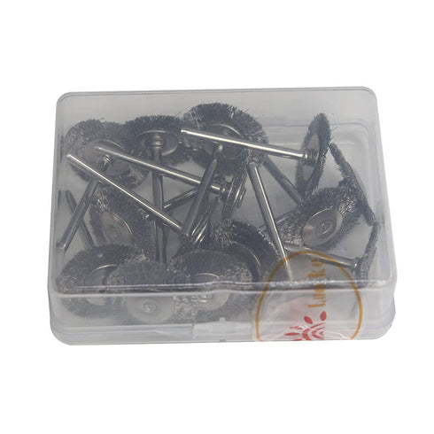 15 Pcs T Shape Stainless Steel Wire Brushes Wheel 1/8'' Mandrel Rust Removed Polishing Wheel For Dremel Rotary Tool...