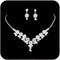 Yean Silver Wedding Jewelry Sets Rhinestone Necklace and Earring Set Crystal Prom Jewelry Sets for Women...