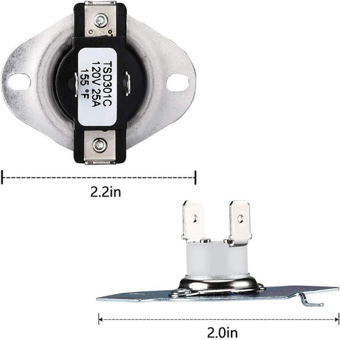 3977393 Dryer Thermal Fuse 3387134 Dryer Cycling Thermostat 3392519 Dryer Thermal Fuse 3977767 Dryer Thermostat Compatible with Whirlpool Dryers, Replacement Parts # WP3387134 WP3977767 WP3977393