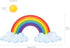 DECOWALL SG2-1713 Rainbow and Clouds Kids Wall Stickers Wall Decals Peel and Stick Removable Wall Stickers for Kids Nursery Bedroom Living Room dé...