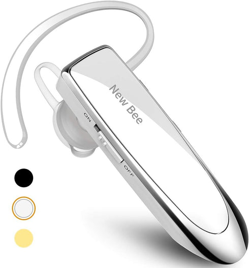 New bee Bluetooth Earpiece V5.0 Wireless Handsfree Headset 24 Hrs Driving Headset 60 Days Standby Time with Noise Cancelling Mic Headsetcase for i...