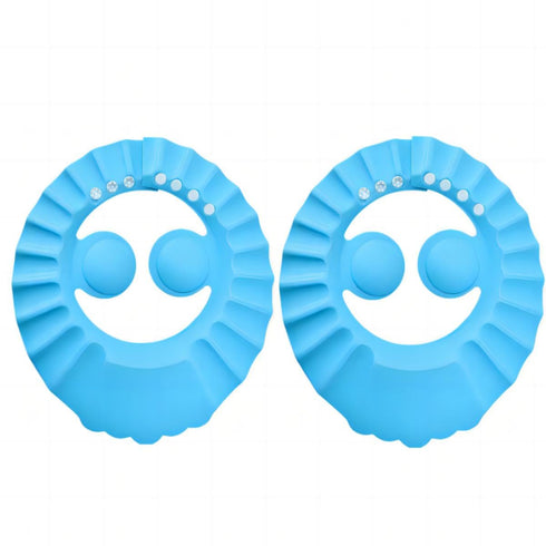 2pcs with Earshield Safe Shampoo Shower Bathing Protection Bath Cap Soft Adjustable Visor Hat for Toddler, Baby, Kids, Children …...
