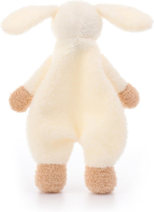 Apricot Lamb Stuffed Animals Security Blanket White Bunny Rabbit Infant Nursery Character Blanket Luxury Snuggler Plush(White Bunny, 10 Inches)...