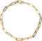 14K Gold Filled Stainless Steel Paperclip Chain Bracelet for Women, 7.5” Rectangle Link Bracelets, Waterproof and Never Tarnish...