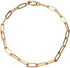 14K Gold Filled Stainless Steel Paperclip Chain Bracelet for Women, 7.5” Rectangle Link Bracelets, Waterproof and Never Tarnish...