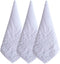 Womens Embroidered Scalloped Handkerchiefs Cotton White Wedding Hankies...