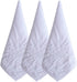 Womens Embroidered Scalloped Handkerchiefs Cotton White Wedding Hankies...