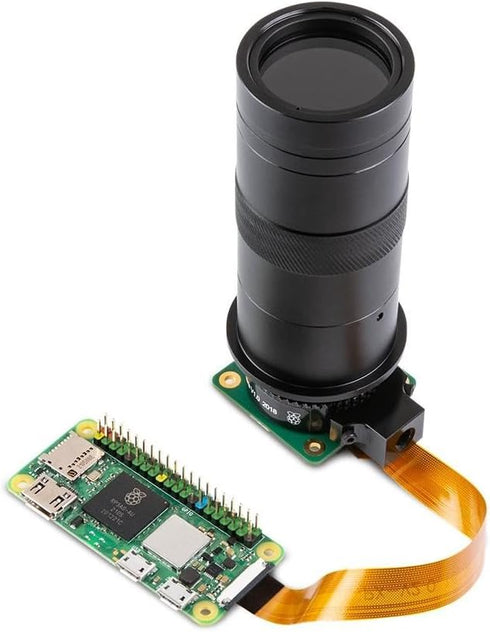 100X Microscope Lens for Raspberry Pi, C/CS-Mount, 0.12X ~ 1.8X Optical Magnification, Compatible with Raspberry Pi HQ Camera...