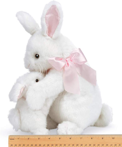 Bearington Some Bunny Loves You White Plush Stuffed Animal Bunny Rabbit, Adorable, Cuddly, Great Gift for Bunny Lovers of All Ages, Birthdays, Hol...
