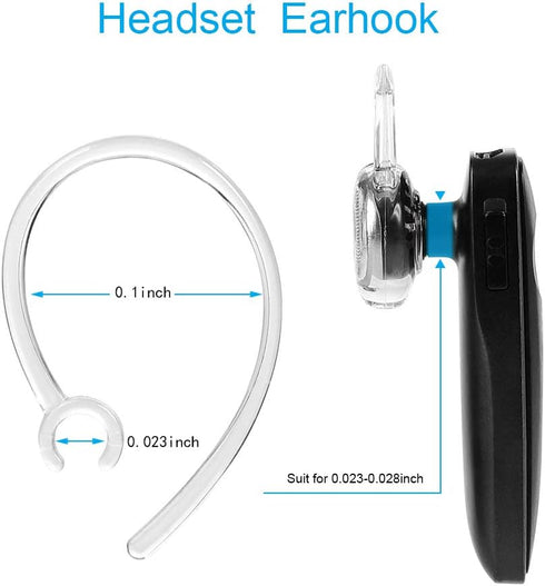 Earbud Gel Ear Hooks Earbuds Spare Fit Kit Replacement Compatible with Plantronics M155 M165 M1100 M100 M55 M28 M25 Voyager Edge Silicone Earbuds ...