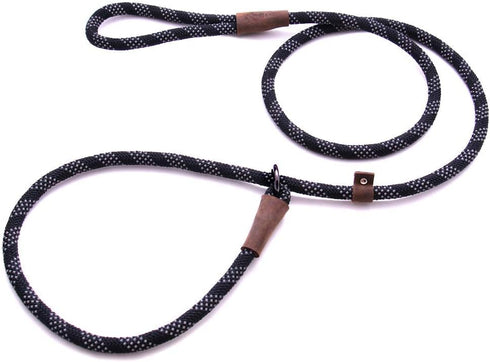 Max and Neo Rope Slip Lead Reflective 5 Foot - We Donate a Leash to a Dog Rescue for Every Leash Sold (Black, 5FT X 1/2")...