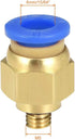 uxcell Straight Pneumatic Push to Quick Connect Fittings M5 Male x 6mm Tube OD 4pcs...