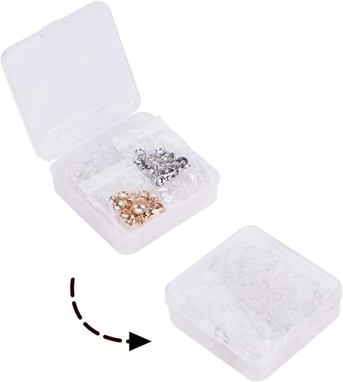PH PandaHall 50 pcs 12mm Mini Empty Clear Glass Globe Bottles Wish Ball Bottles DIY Pendant Charms with Platinum & Golden Brass Bails Cap for Earr...