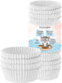 FattyBee 200 Pcs Pets White Disposable Feeding Bowls Liner, Disposable Pet Bowls, Small Paper Bowls/Liners, Paper Liner for Small Cat Bowl, Cat Di...
