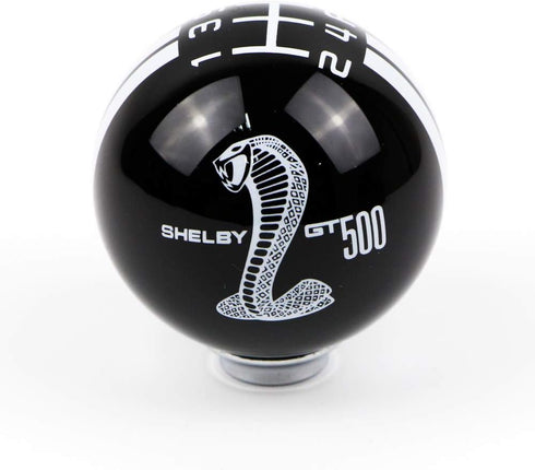 for Ford Mustang Car Gear Shift Knob 5 Speed Cobra Logo Manual Handle Ball (Black & White)...
