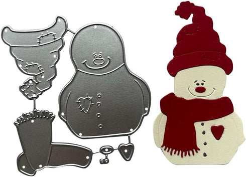 Snowman Metal Cutting Die Christmas Snowman Die Cuts for DIY Scrapbooking Photo Album Paper Crafting Card Making Decorative...